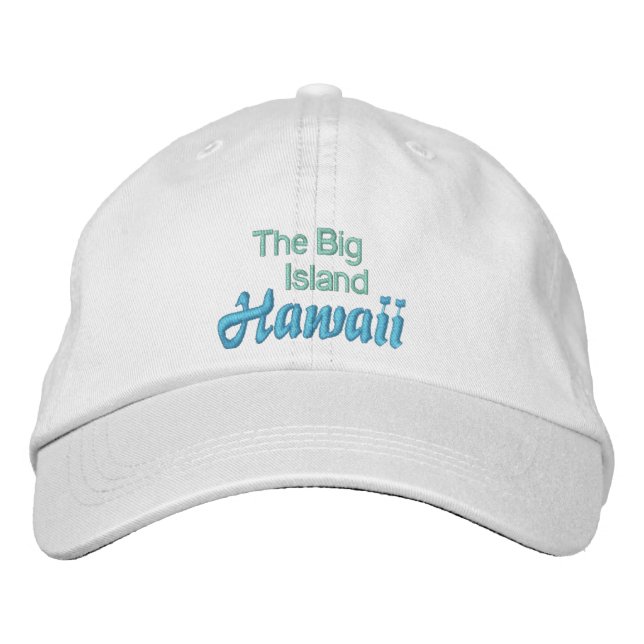 HAWAI'I (The Big Island) Bestickte Baseballkappe (Vorderseite)