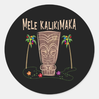 Hawaii Tiki Runder Aufkleber