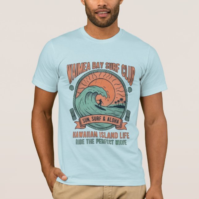 Hawaii Tiki Surf Vintage Tee  (Vorderseite)