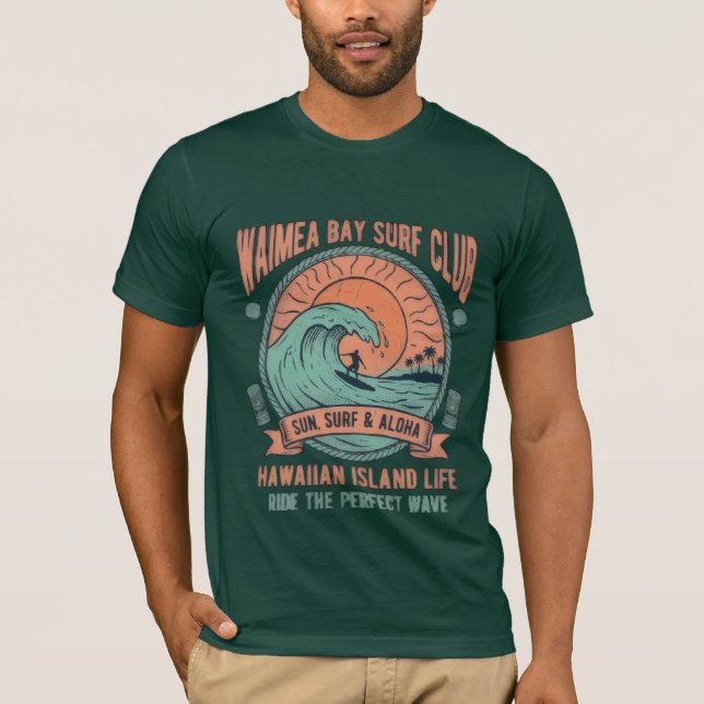 Hawaii Tiki Surf Vintage Tee  (Vorderseite)