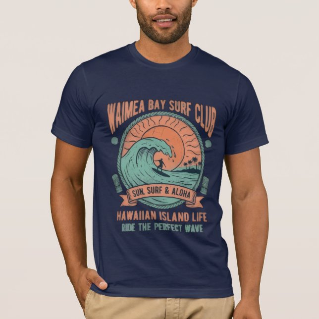 Hawaii Tiki Surf Vintage Tee  (Vorderseite)