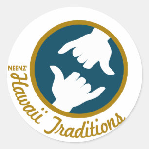 Hawaii Traditions Logo-Aufkleber Runder Aufkleber
