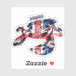 Hawaii Tribal Honu HIFlag Aufkleber