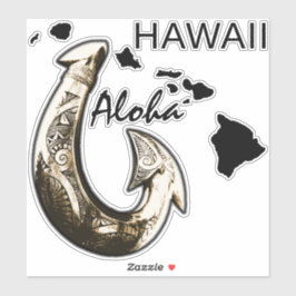 Hawaii Tribal Hook - ALOHA HAWAII Aufkleber