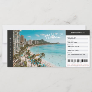 Hawaii Trip Boarding Pass Reisepass Ticket