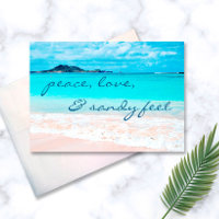Hawaii Tropical Beach Peace Liebe Sandy Feet Scrip