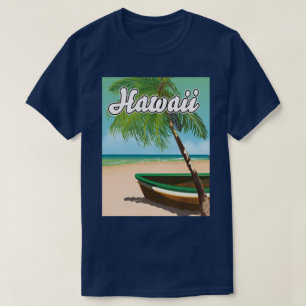 Hawaii Tropical Beach Reiseplakat T-Shirt