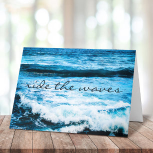 Hawaii Tropical Blue Ozean Reite die Wellen Skript Karte