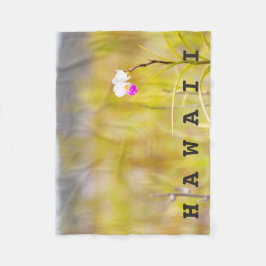 Hawaii Tropical Orchid Mt Kilauea / Custom Text Fleecedecke