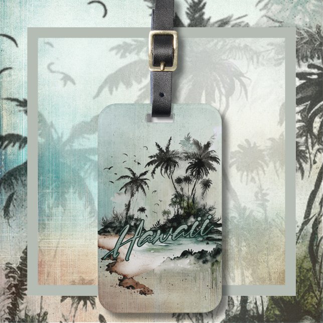 Hawaii Tropical Palm Tree Island Gepäckanhänger (Hawaii Tropical Palm Tree Island)