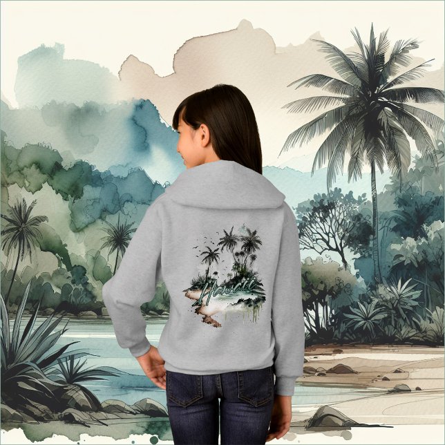 Hawaii Tropical Palm Tree Island Hoodie (Von Creator hochgeladen)