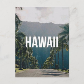Hawaii Tropical Palm Trees Aesthetic Postkarte