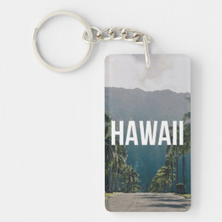 Hawaii Tropical Palm Trees Aesthetic Schlüsselanhänger