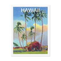 Hawaii, tropische Insel, alte Hütte mit Palmen