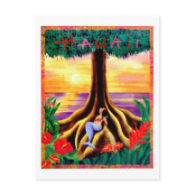 Hawaii, tropische Insel, Meerjungfrau unter einem