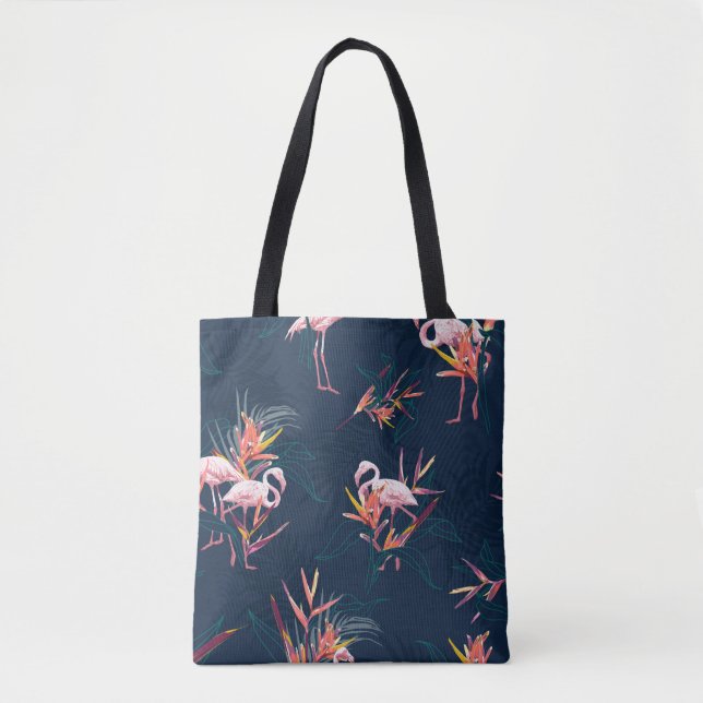 Hawaii Tropischer Flamingo mit Bird of Paradise Fl (Vorderseite)