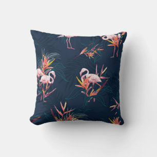 Hawaii Tropischer Flamingo mit Bird of Paradise Fl Kissen