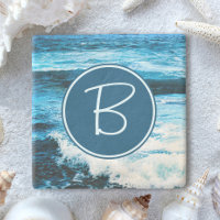 Hawaii Türkis Blue Ocean Waves Monogram