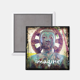 Hawaii Turquoise Buddha Foto Imagine Script Bold Magnet