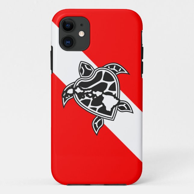 Hawaii Turtle Dive Flag Case-Mate iPhone Hülle (Rückseite)