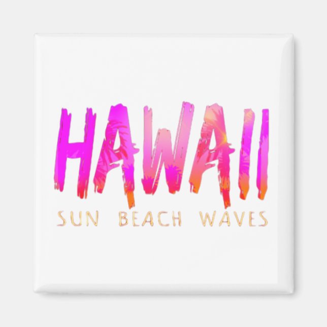 Hawaii-Typografie Magnet (Vorne)
