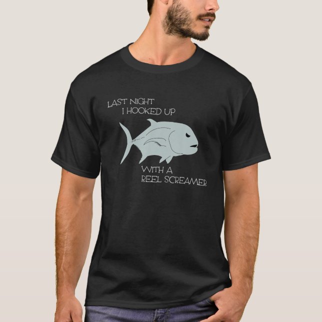 Hawaii Ulua Fischen Riese Trevally Papio T-Shirt (Vorderseite)