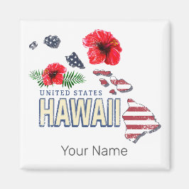 Hawaii United Staaten Retro Staat Map USA Souvenir Magnet