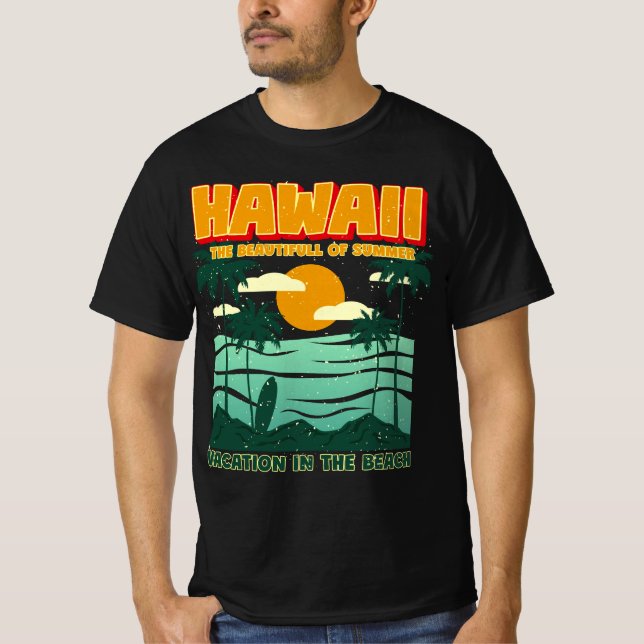 Hawaii Urlaub im Beach Graphic T - Shirt (Vorderseite)