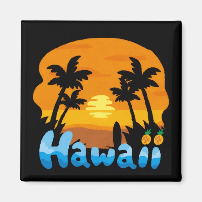 Hawaii Urlaub  Magnet (Vorne)