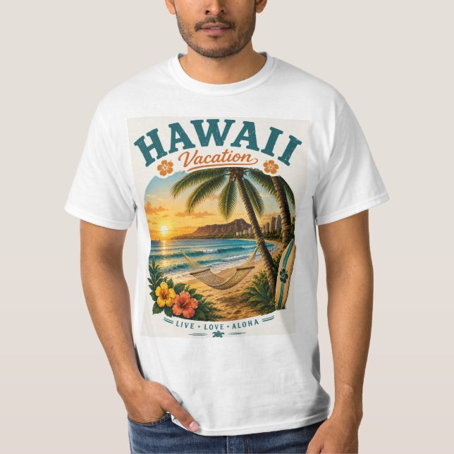 Hawaii Urlaub T-Shirt (Vorderseite)