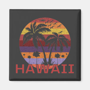 Hawaii US Vintag Palm Trees Travel Magnet