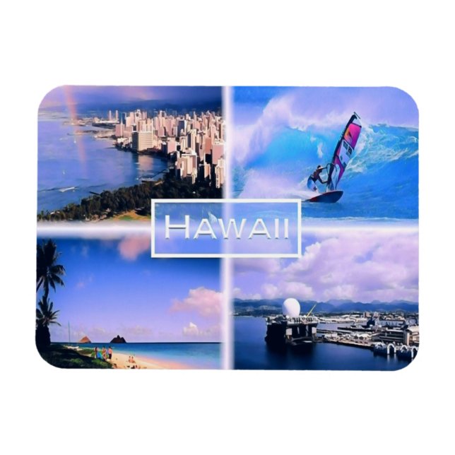 Hawaii - USA - Mosaik - Magnet (Horizontal)