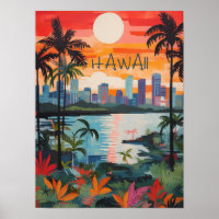 Hawaii USA Reise Stadt Malerei Ästhetik