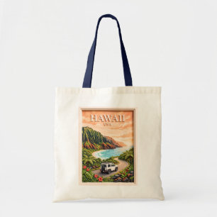 Hawaii USA Roadtrip Vintage 3D Texturlandschaft Tragetasche