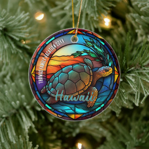 Hawaii Vacation Souvenir Keramik Ornament