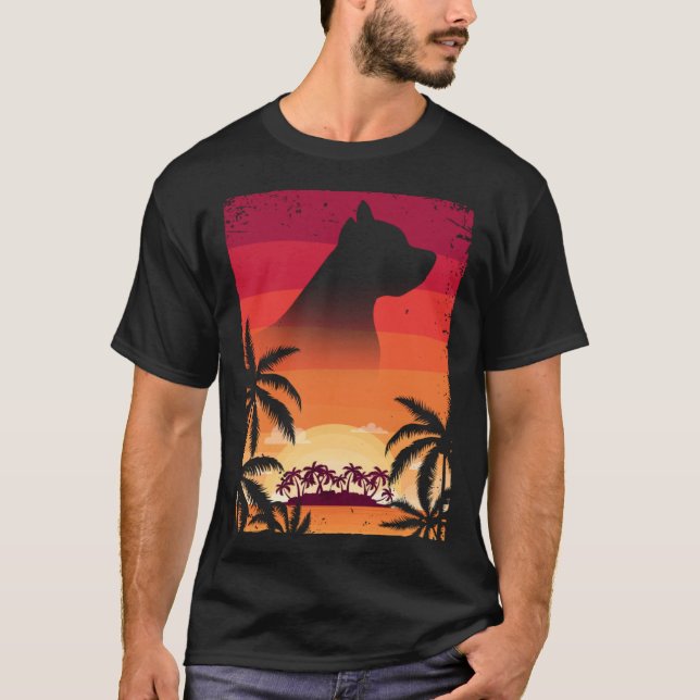Hawaii Vacation  Staffordshire Bull Terrier T-Shirt (Vorderseite)