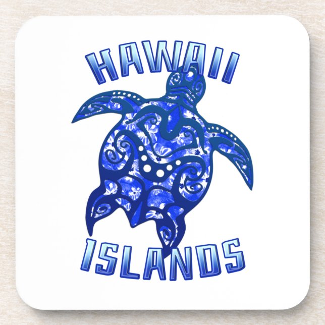 Hawaii Vacation Tribal Turtle Getränkeuntersetzer (Vorderseite)
