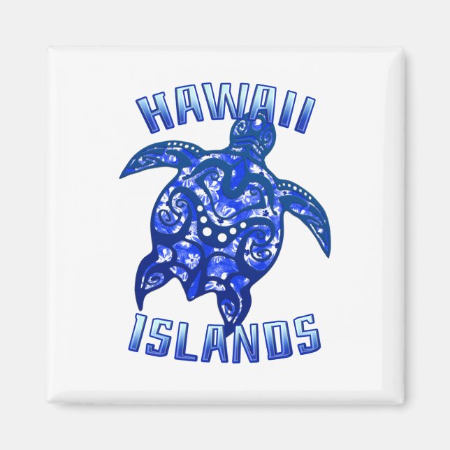Hawaii Vacation Tribal Turtle Magnet (Vorne)