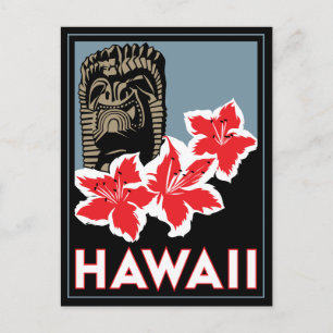 Hawaii Vereinigte Staaten USA Art Deco Retro Reise Postkarte