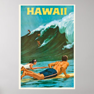Hawaii Vereinigte Staaten Vintage-Reiseposter Poster