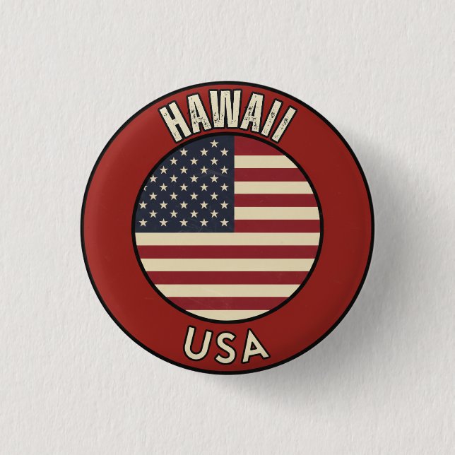 Hawaii Vereinigte Staaten von Amerika Button (Vorderseite)