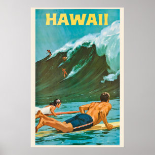 Hawaii Vereinigte Staaten von Amerika Vintage Reis Poster