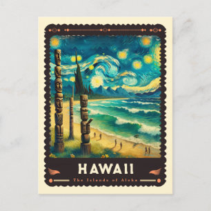 Hawaii   Vincent Van Gogh Inspiriert Postkarte