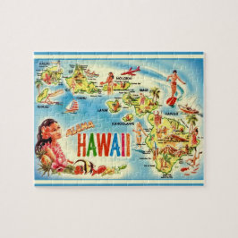 Hawaii Vintag Map Puzzle