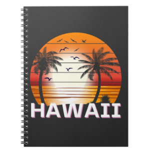 Hawaii Vintag Palm Trees Summer Beach Notizblock