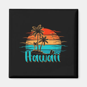Hawaii Vintage-Palme Sonnenuntergang Tropisch Hawa Magnet