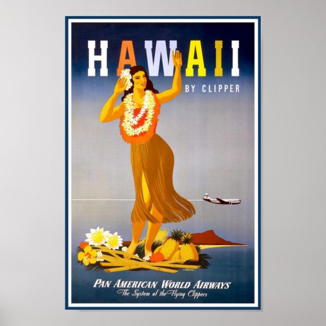 Hawaii-Vintage-Poster Poster (Vorne)