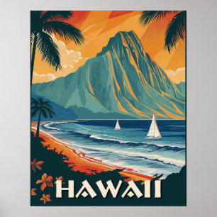 Hawaii Vintage Reise Poster