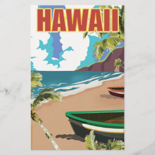 Hawaii Vintage-Reiseplakat Briefpapier