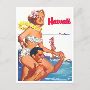 Hawaii Vintage-Reisepostkarte Postkarte